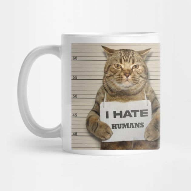 Cat Funny I Hate Humans #2 by by fend